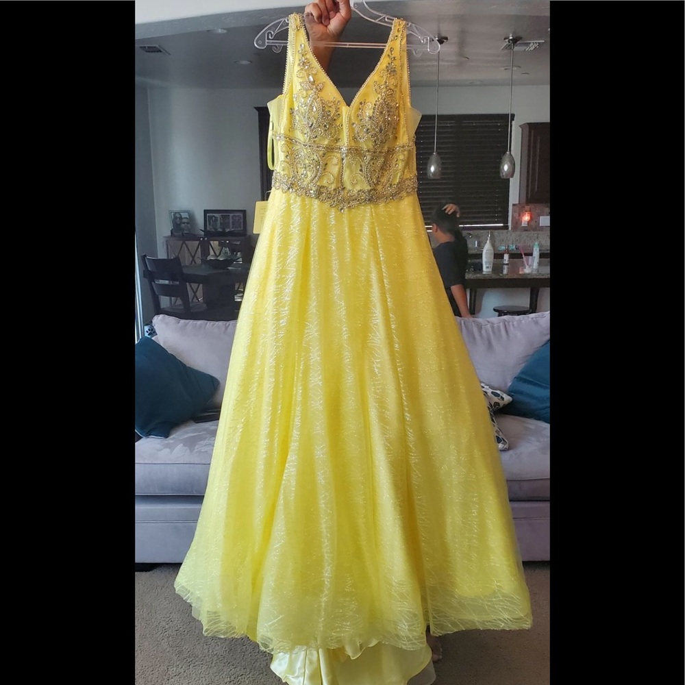 This is a pageant dress that has never been worn